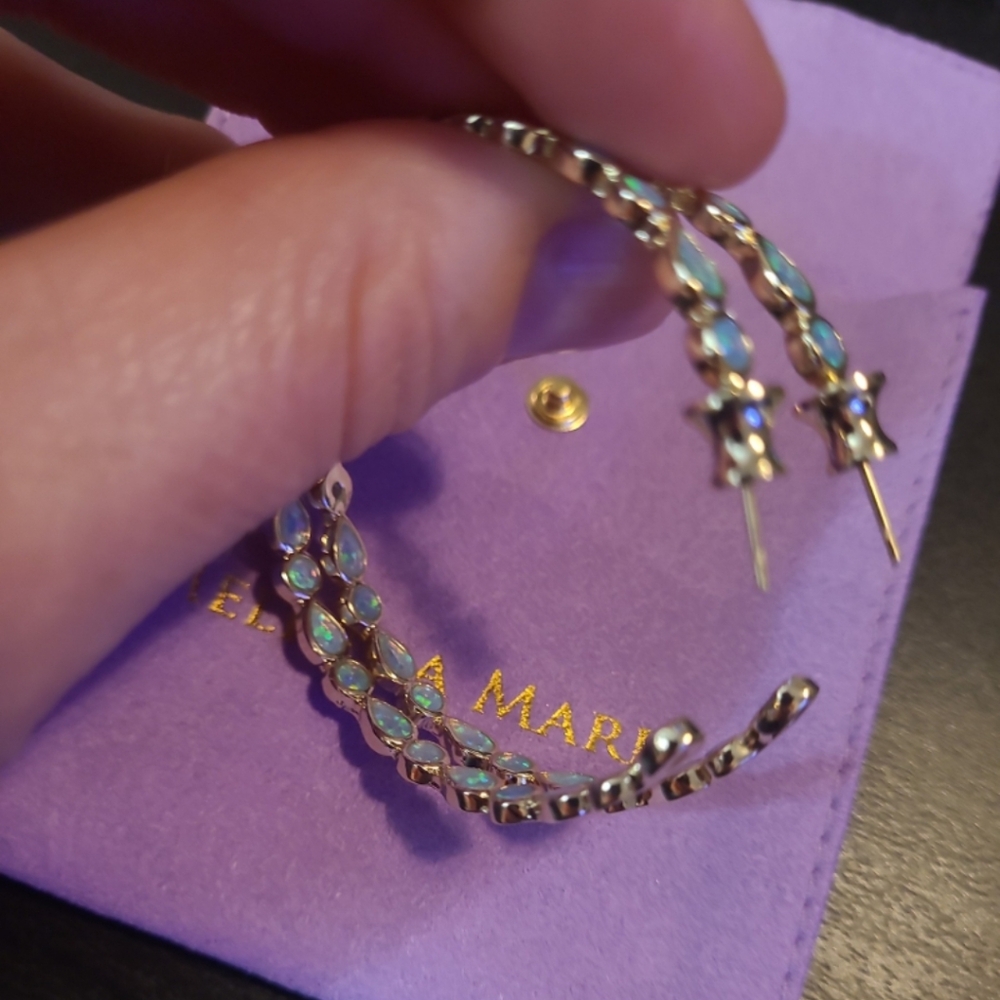 NWT Melinda Maria Opal Earrings - Picture 3 of 10